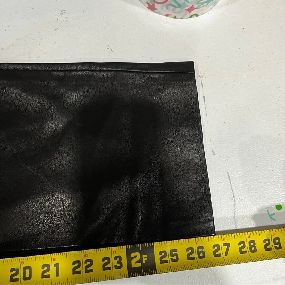 SEA New York Black Lambskin Leather Slim Leg Ankle Pants NO SIZE TAG - Image 9