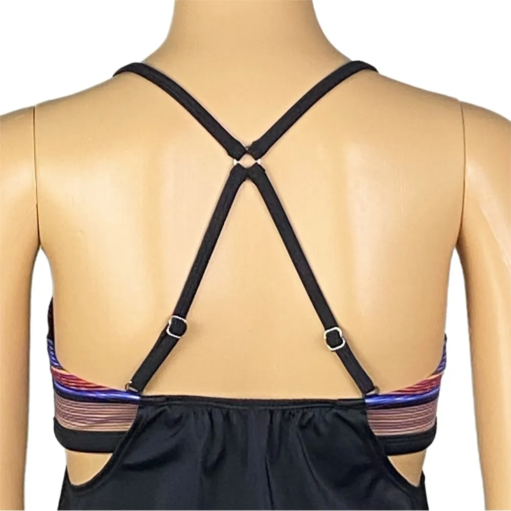 ATHLETA “Black Multi Blousy Tankini Swim Dress” w/built-in bra. Size 34 B/C. EUC - Image 8