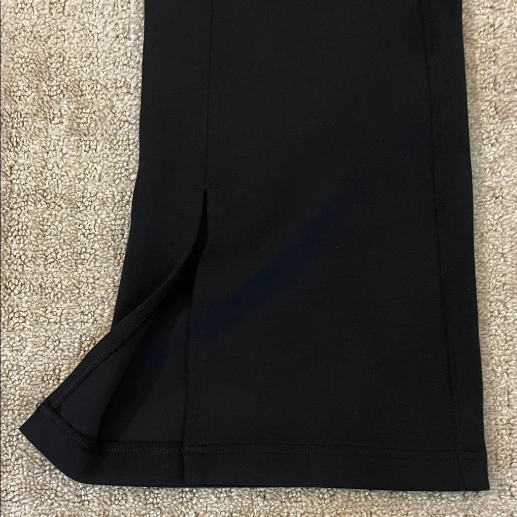 NWOT - SPANX Black Wide Leg Front Slit Legging Pants - Image 4