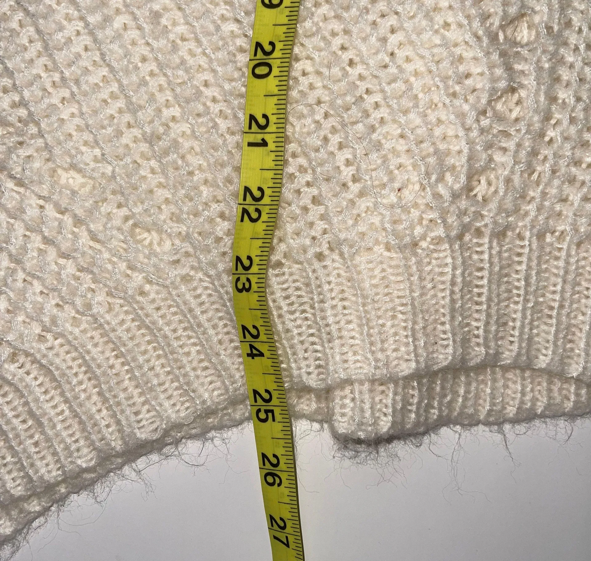 American Eagle Ivory White Open Knit Oversized Sweater - Image 4