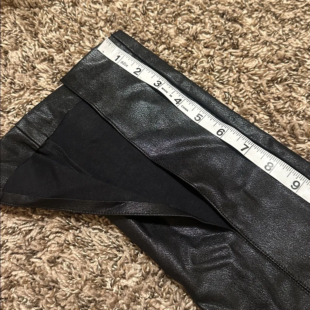 Amanda Uprichard Faux Leather Pants Black Size Small - Image 9
