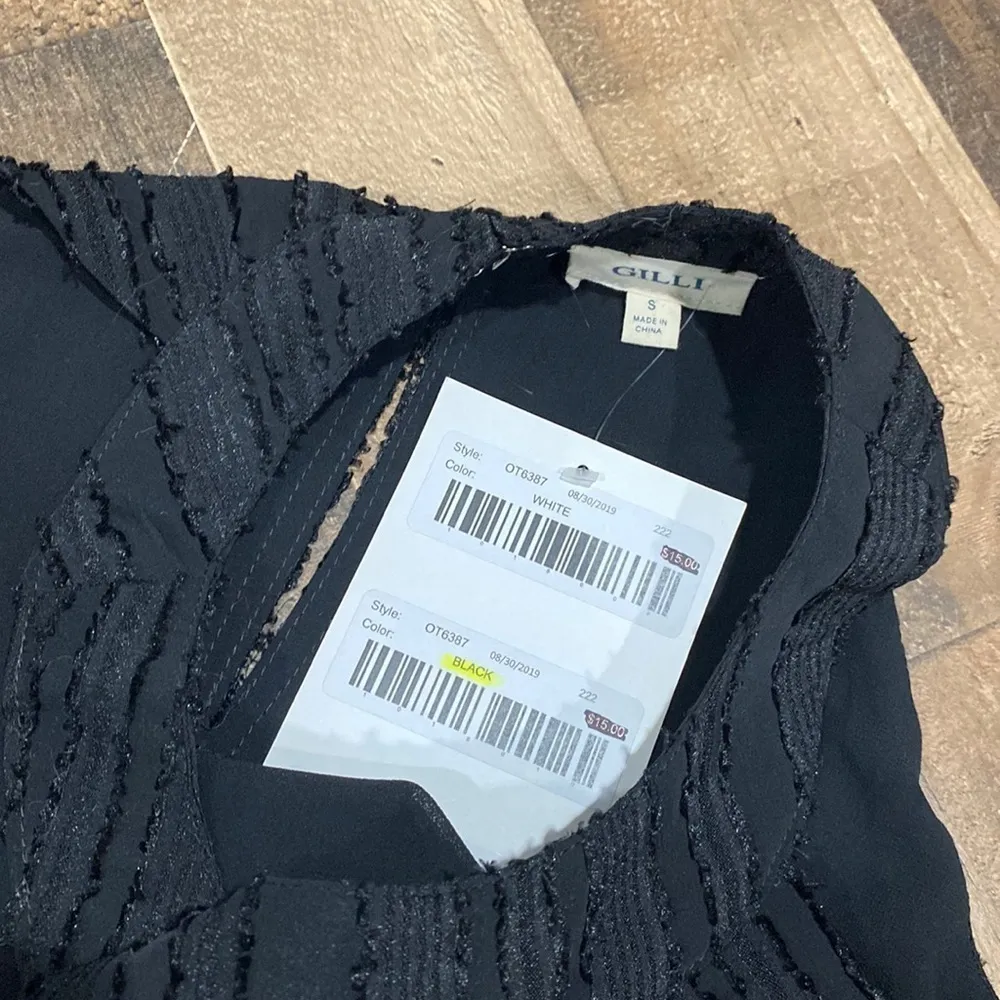 GILLI black blouse NEW with tag lined small halter style‎ - Image 4