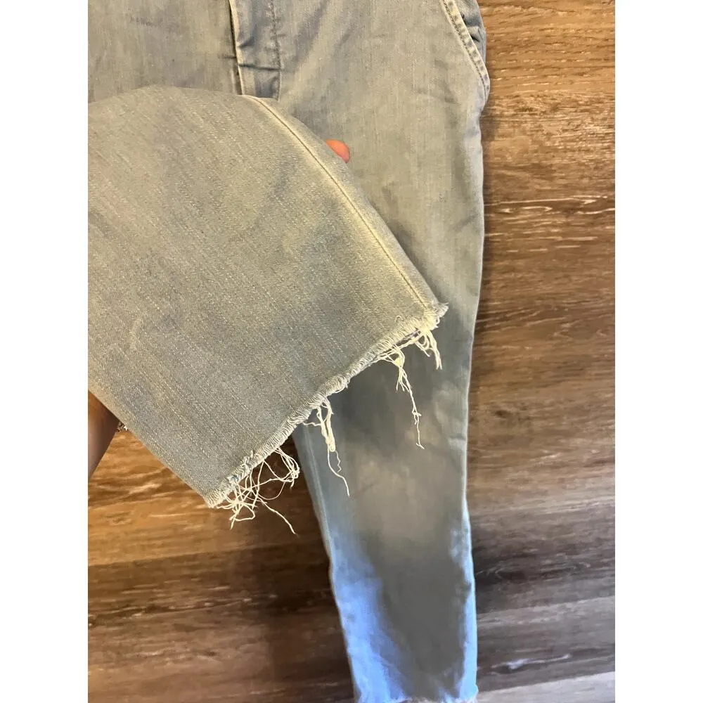 Frank And Eileen Jeans Size 6 Distressed Hem Light Blue - Image 3
