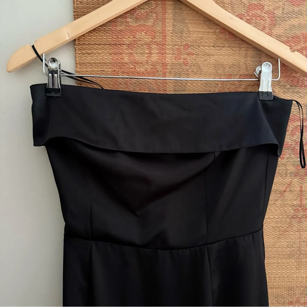 NWT Reformation Black Johan Elegant Strapless Dress - Image 5
