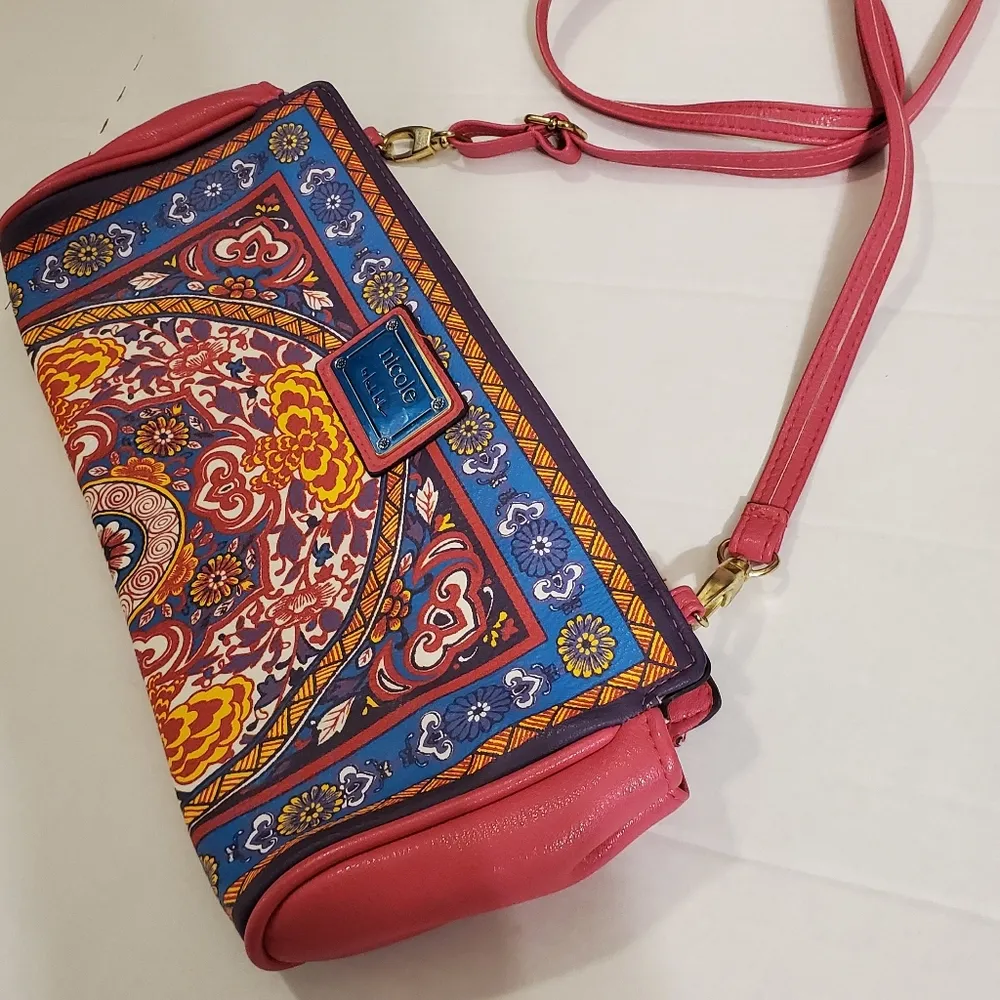 🔥SALE🔥Nicole By Nicole Miller Pink Ornate BOHO Purse - Image 6
