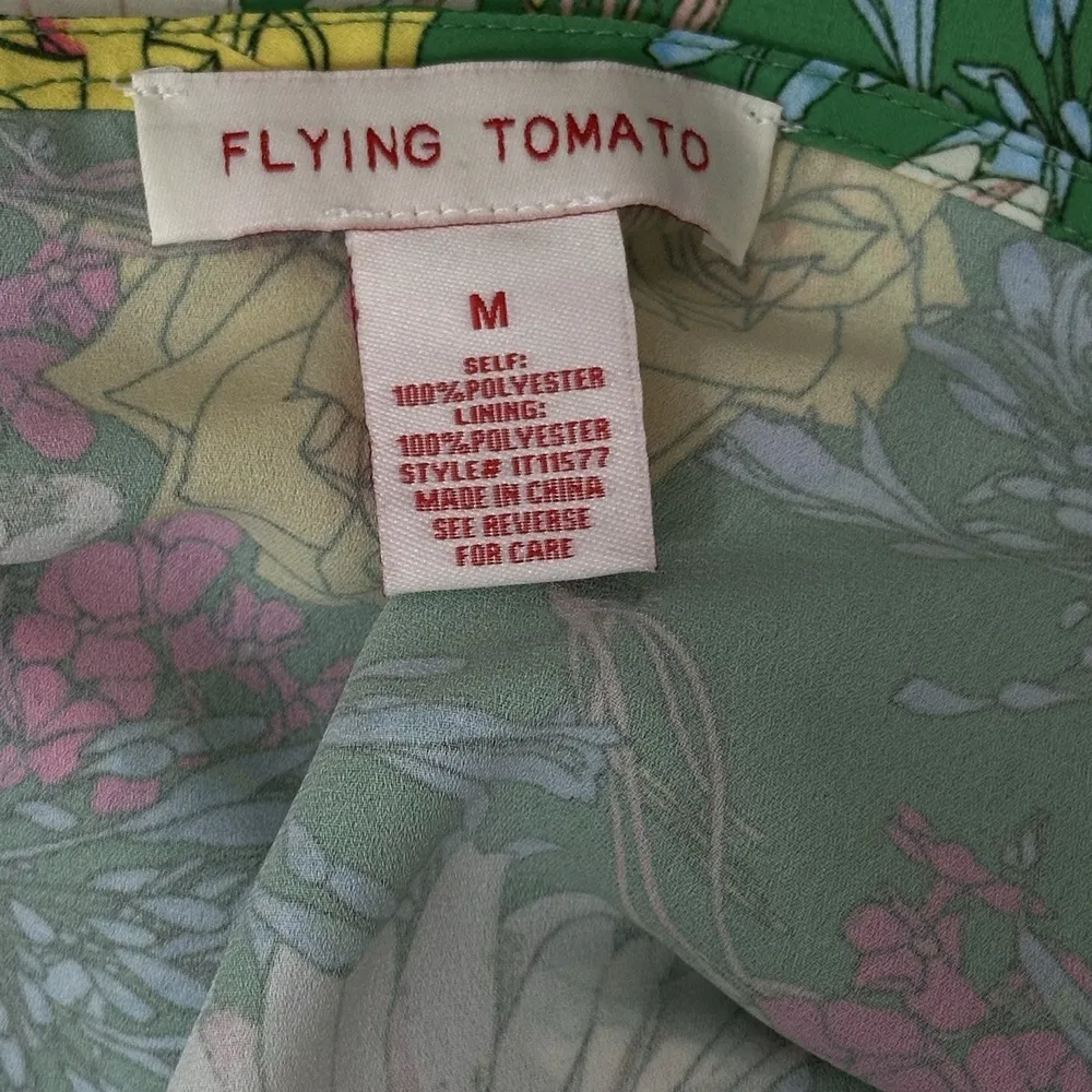 Flying Tomato Top Womens Size Medium Heart Of Marigold Woven Top‎ Floral - Image 7