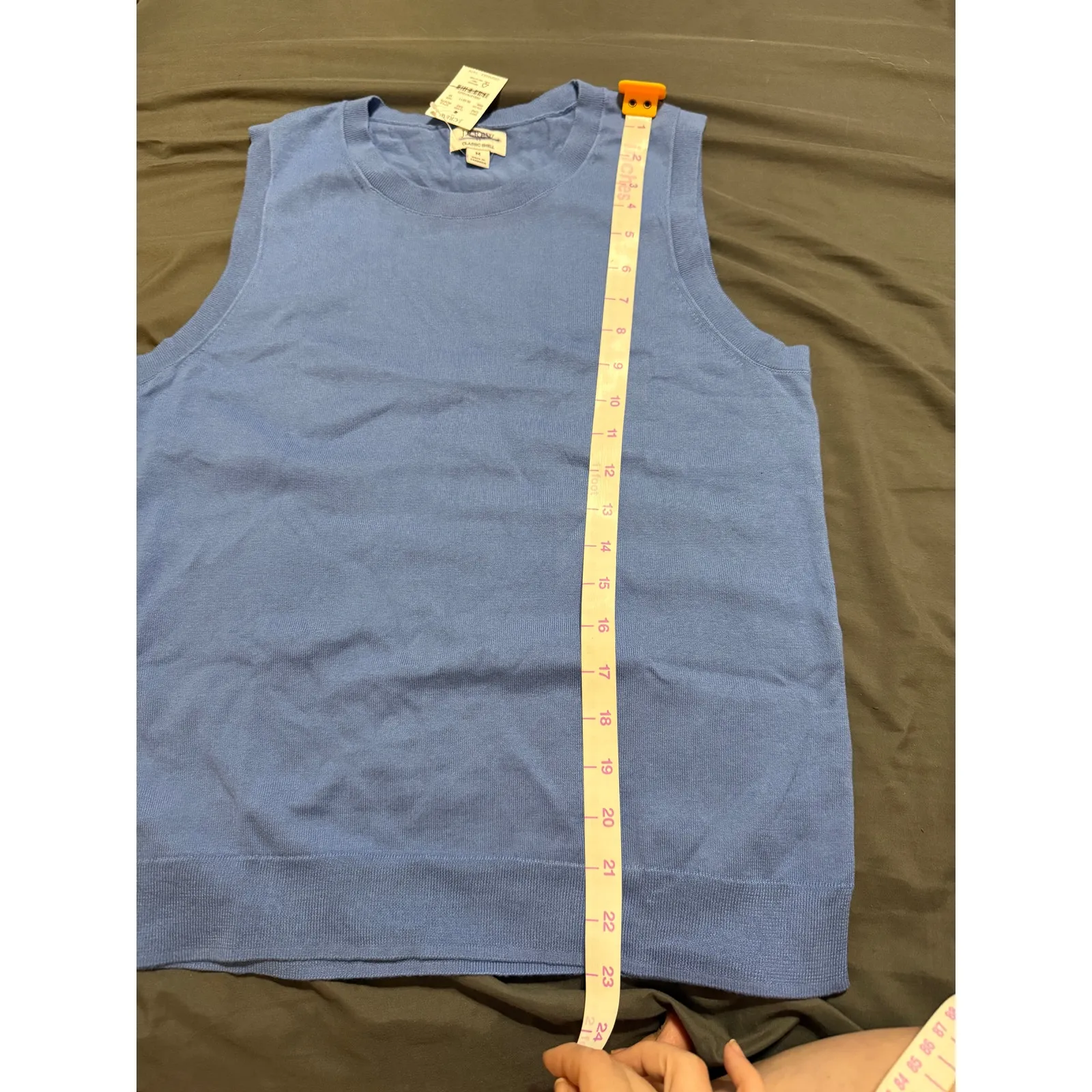 NWT J.Crew Size Medium Blue Tank Sweater shell Lightweight Causal Beach Vacation - Image 10