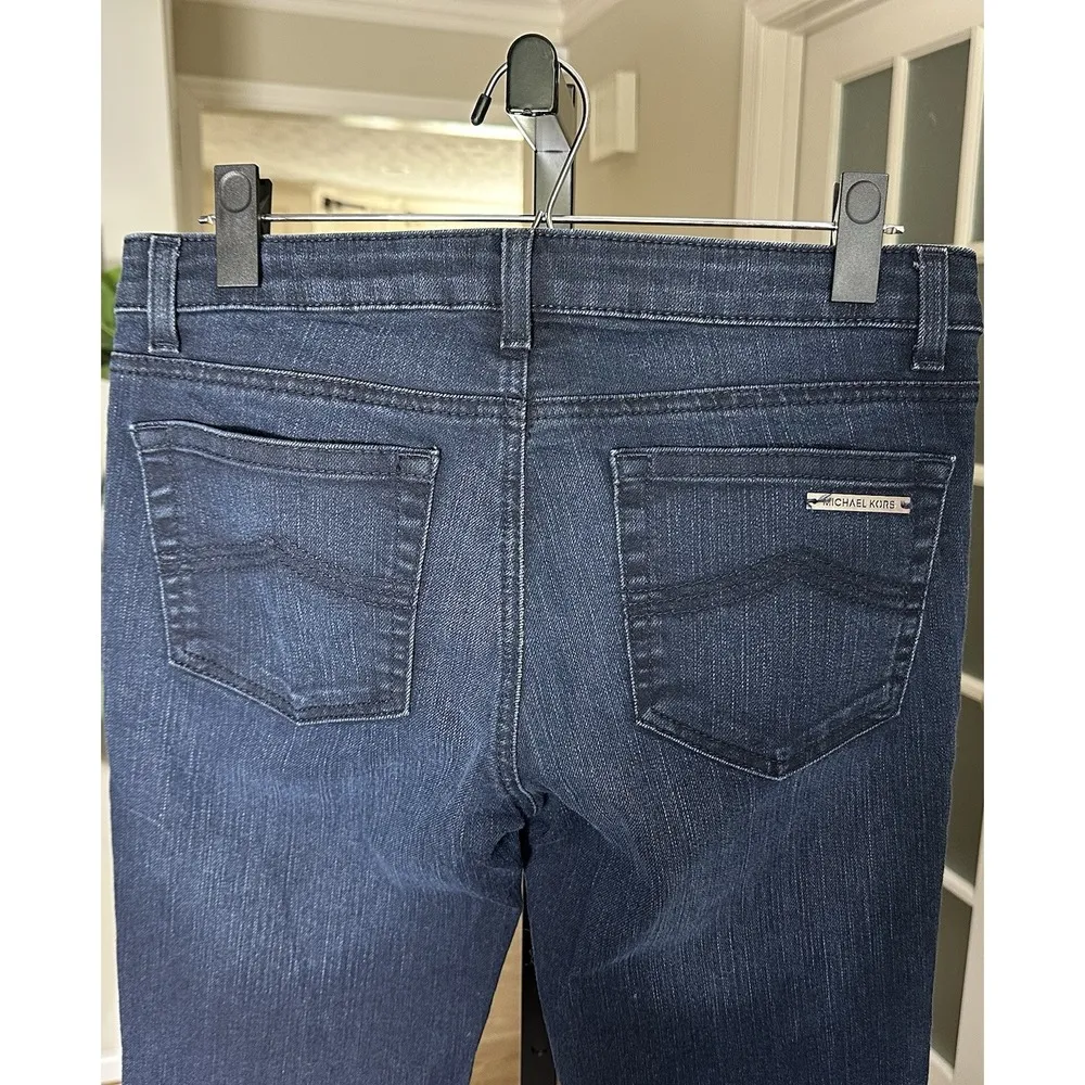 Michael Kors Bootcut Jeans Size 6 Dark Wash Stretch Denim Mid Rise Classic Fit - Image 7