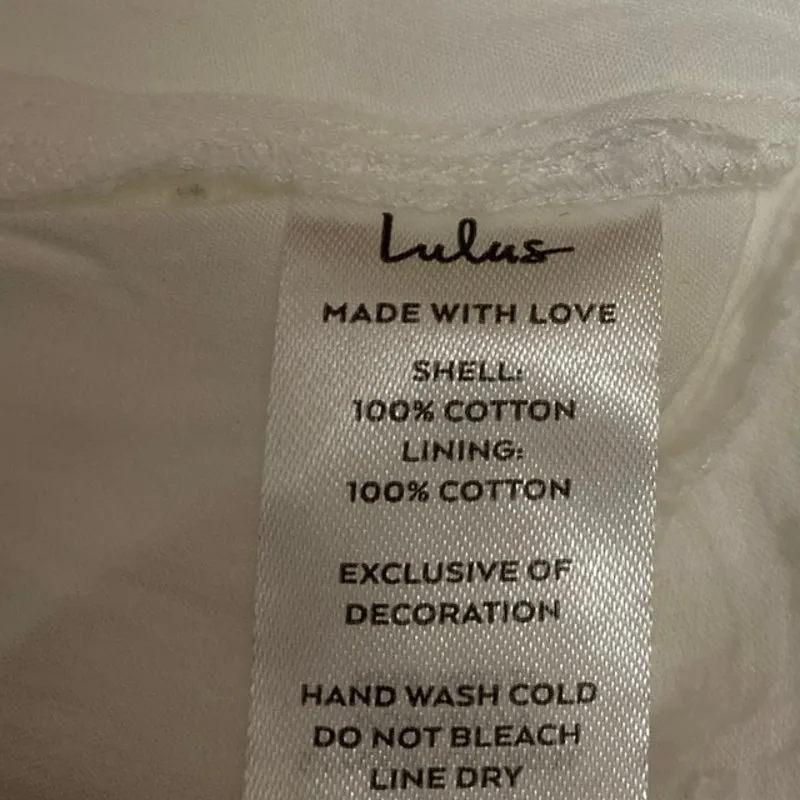 Lulus Women's White Swiss Dot Lace Ruffle Zipper Mini A-Line Flared Skirt Size S - Image 5