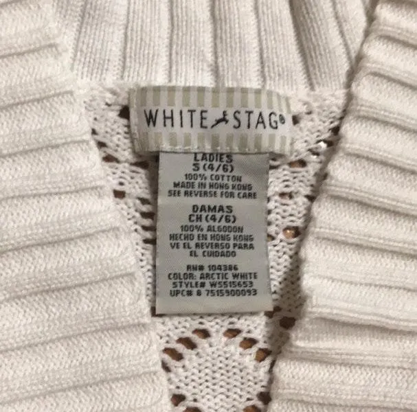 3/4 sleeve crochet shrug White - Image 4