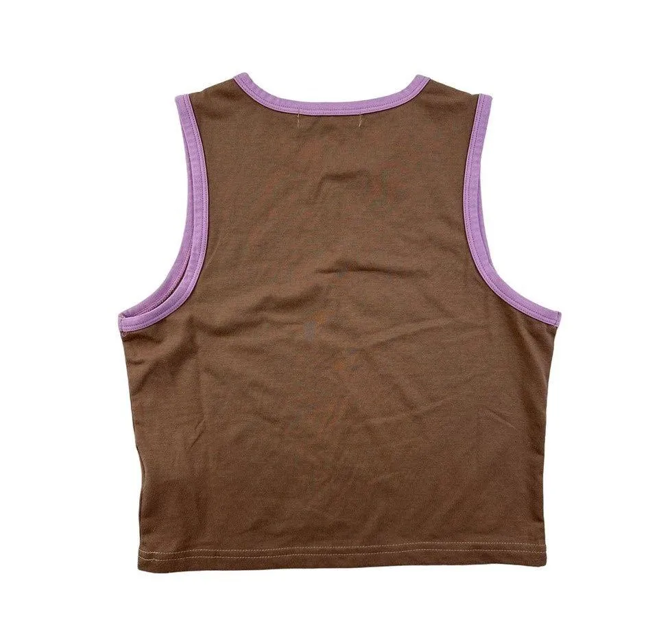 Adika - Silly Lamb Sleeveless Tank in Brown & Purple - Image 2