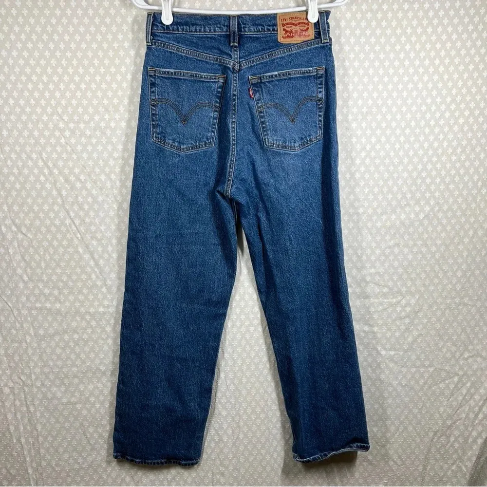 Levi's Levi’s Dark Wash Ribcage Straight Leg Jeans - Image 4