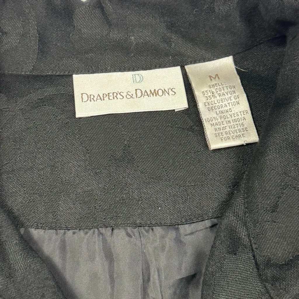 Vintage Draper’s & Damon’s Women’s Jacquard Classic Embellished Blazer Size M - Image 9