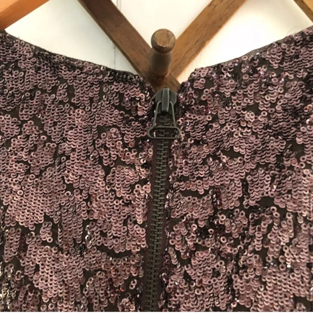 Sequin Brown Valerie Draped Dress size 8 - Image 6