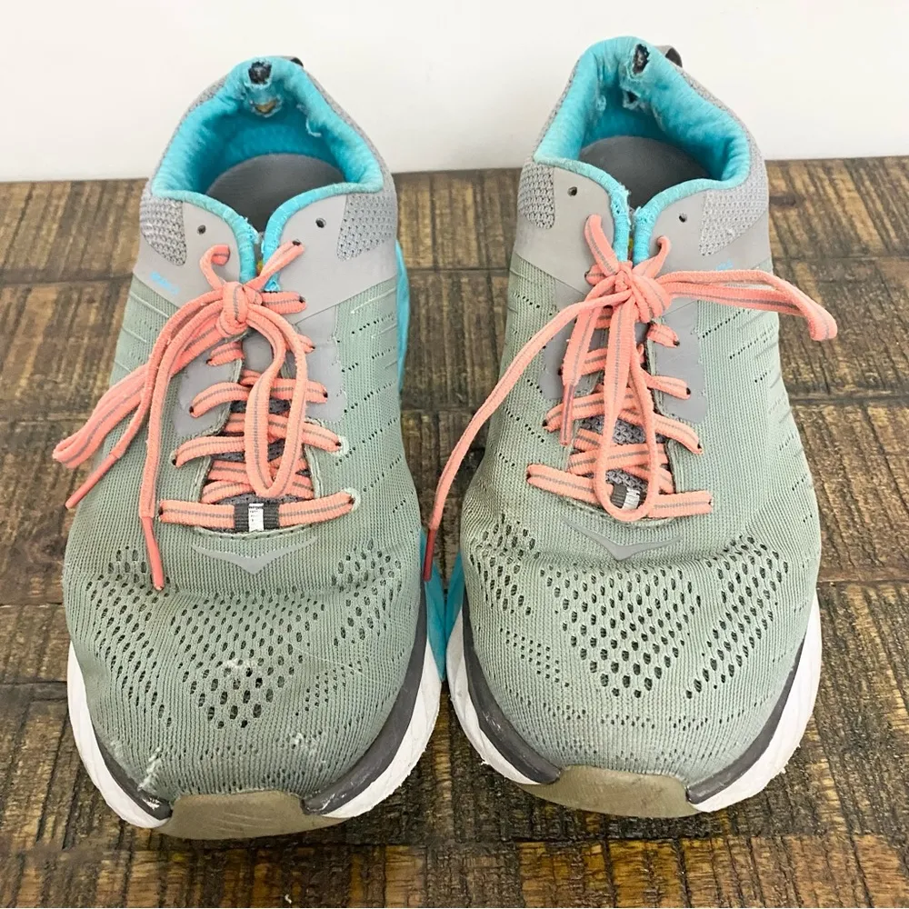 Hoka One One Warahi 3 Gray and Blue Running Athletic Shoes Size 9.5 - Image 2