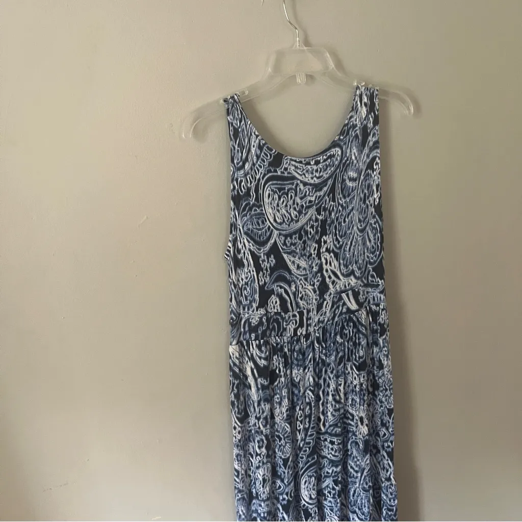 St. John's Bay Blue Patterned Maxi Dress - Image 6