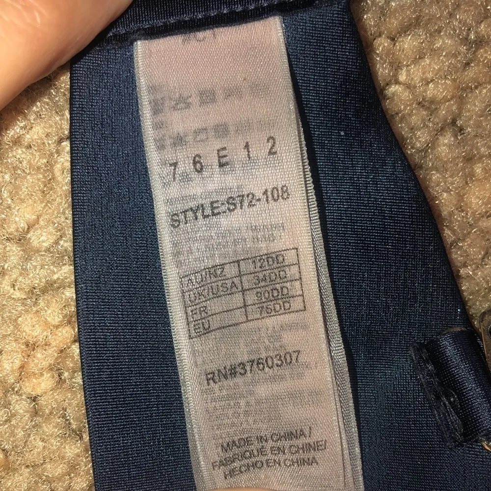 Stella McCartney Mesh Balconette Bra Dark Ink Azure Blue 34DD‎ - Image 10