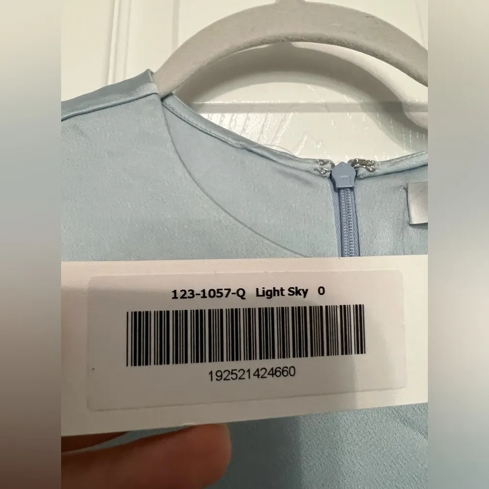 SIMKHAI Kadence satin minidress in Light Sky Blue Size 0 - Image 6