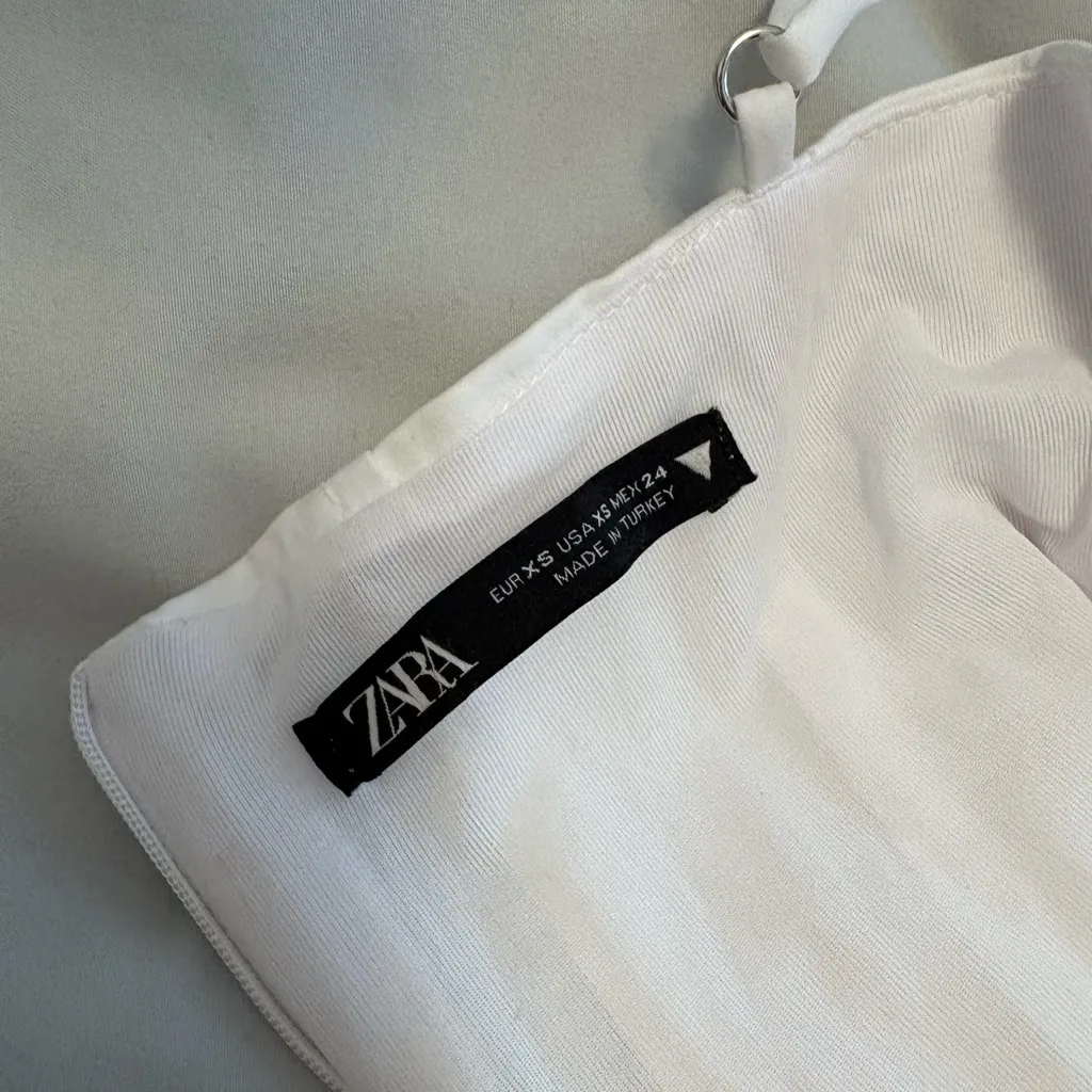Zara White Mini Dress - Image 2