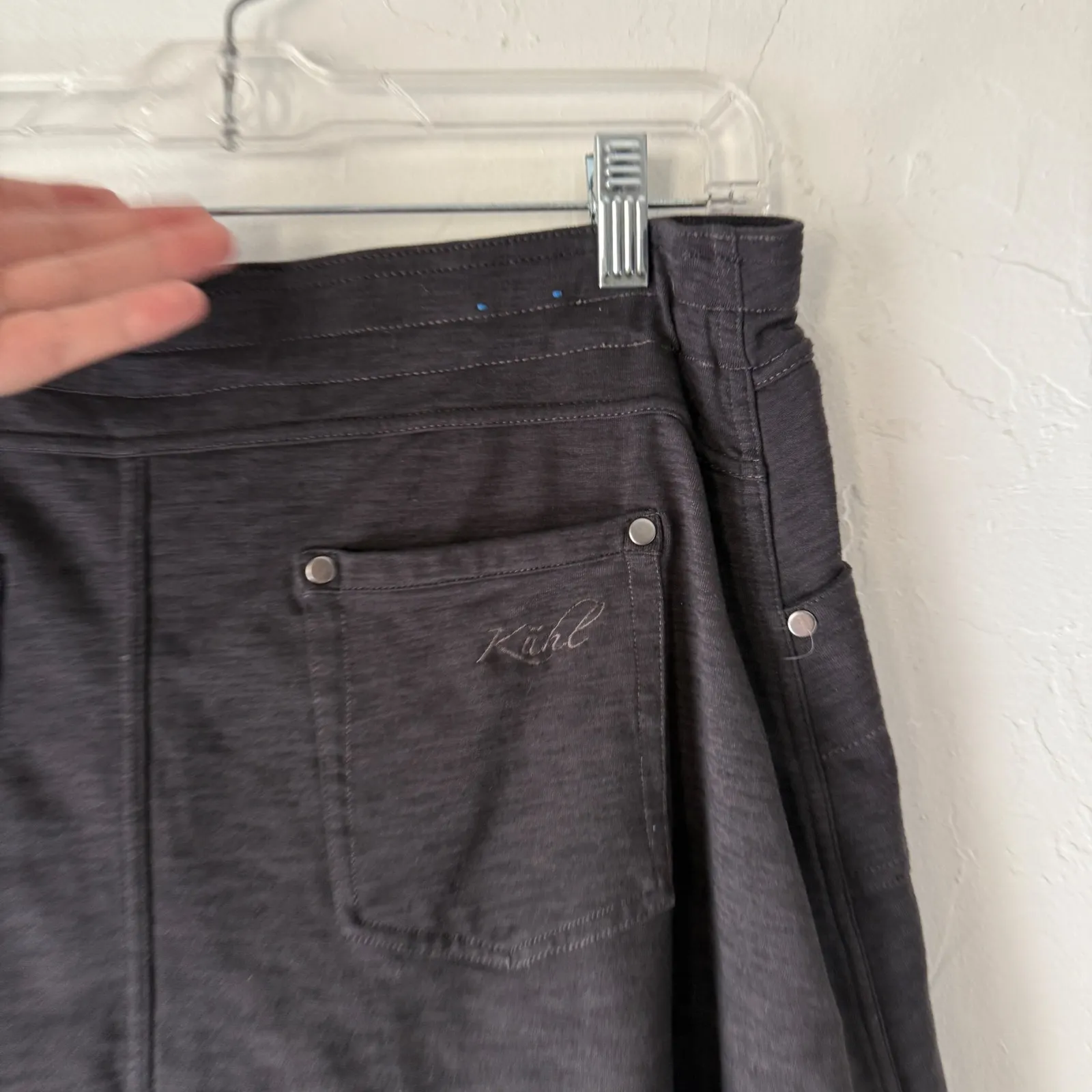 Kuhl Skort Womens Medium Gray Pull On Drawstring‎ Utility Cargo Pockets - Image 8