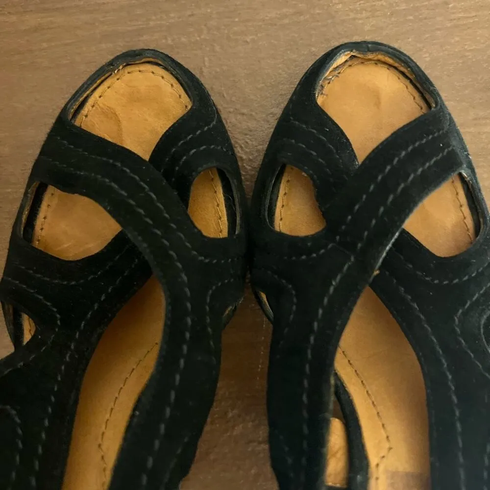 Women’s Givenchy Black Strappy Suede Open-Toe Heels Size 6 - Image 7