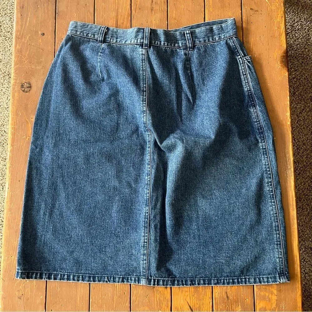 L.L. Bean Denim Jean Skirt Blue Size 12 - Image 2