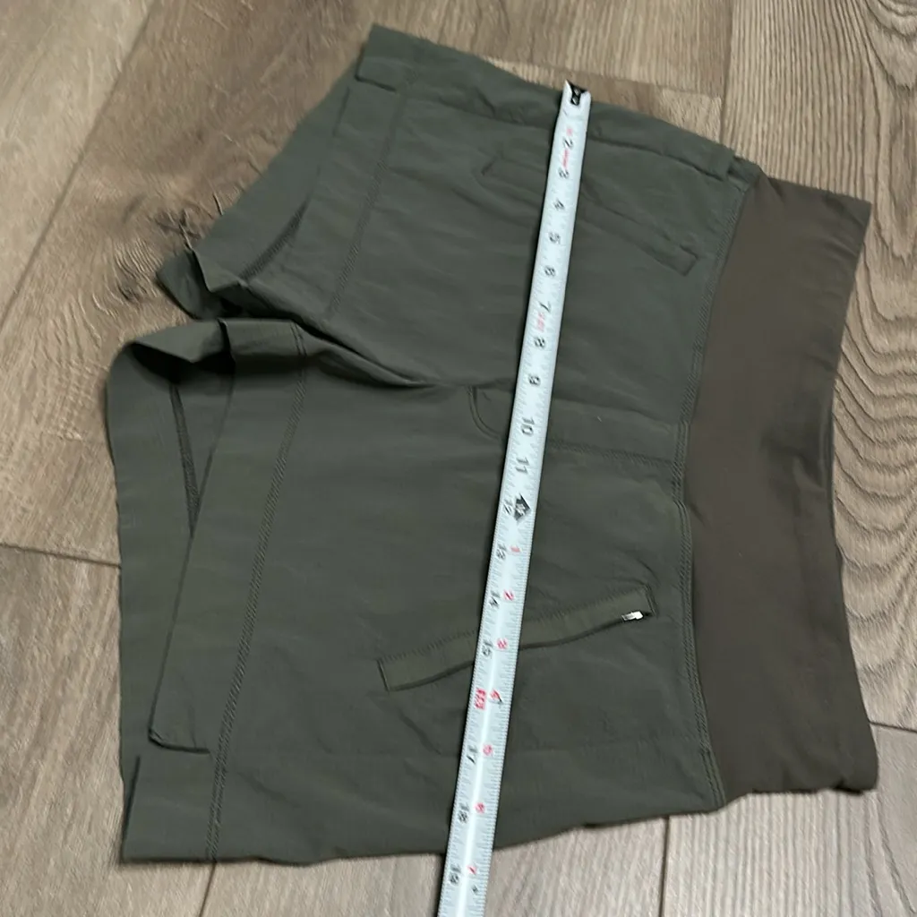 Athleta Trekkie North‎ High Rise Stretch Hiking Casual Shorts Olive Green Size 4 - Image 7
