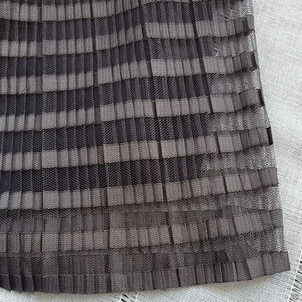 Signature Studio Dark Navy Pleated A-Line Skirt - Image 2