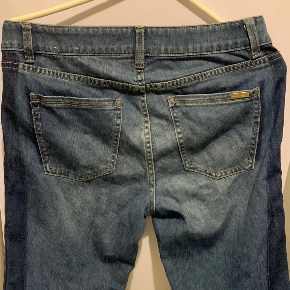 Blue‎ Ankle Cropped Jeans with Rolled Hems Blue Size 6 - Image 4