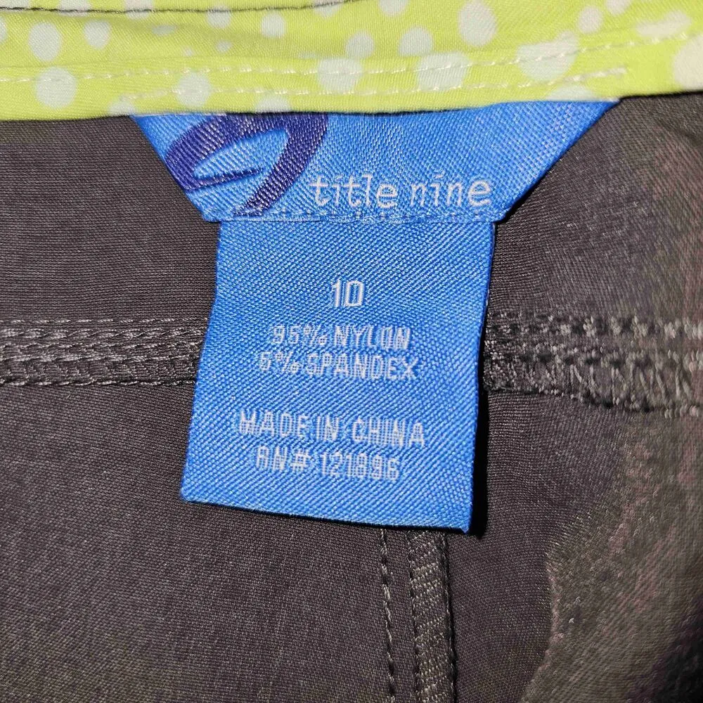 Title Nine Womens Gray Side Zip‎ Stretch Cargo Pants 10 - Image 4