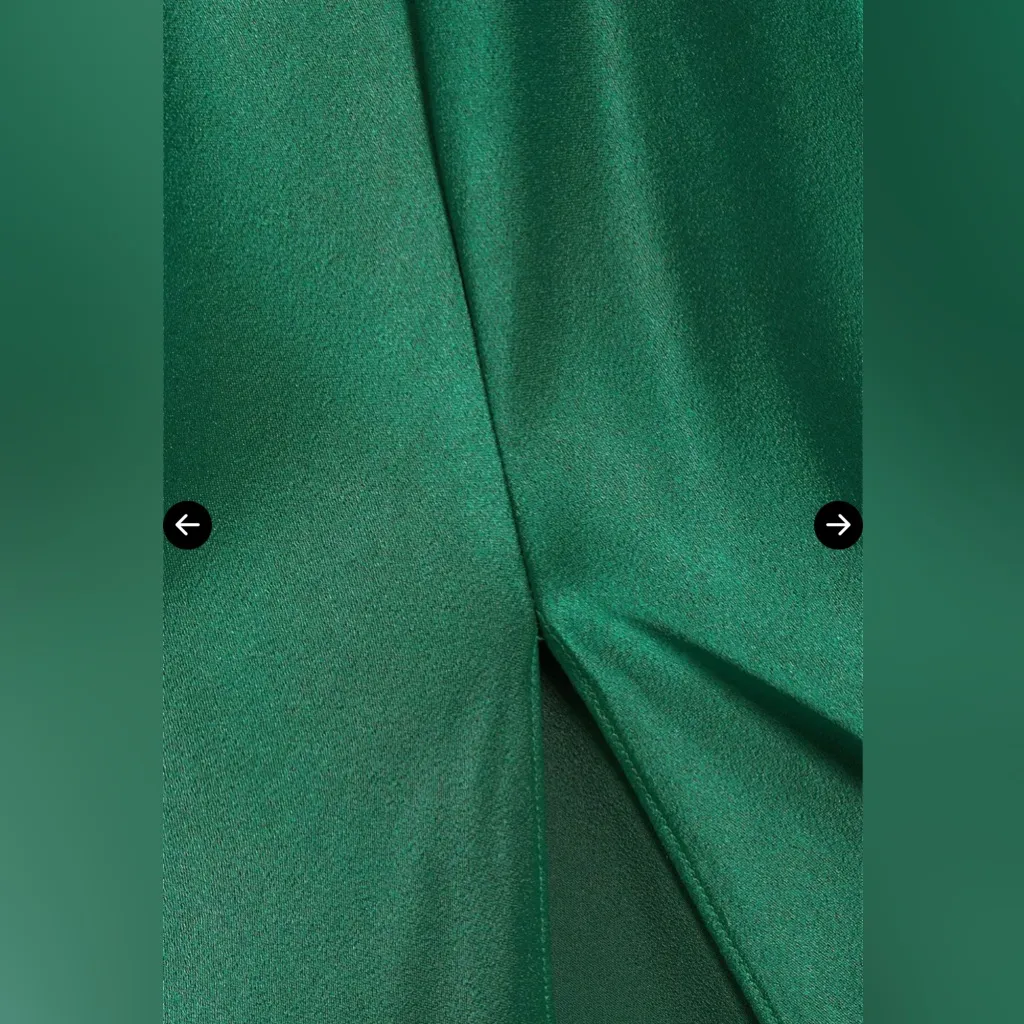 New! Alice +‎ Olivia Harmony Drapey Slip Midi Dress in Emerald Green Sz 8 $395 - Image 6