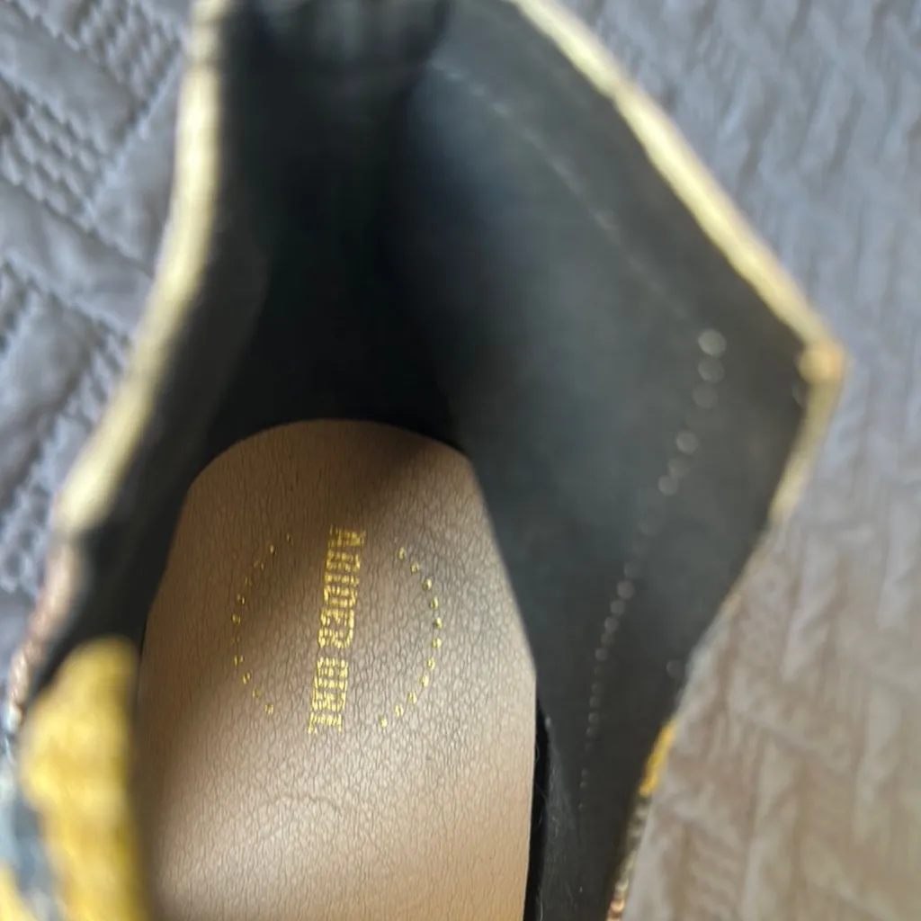 Rider Girl Snakeskin Ankle Boots Brown Size 8.5 - Image 6