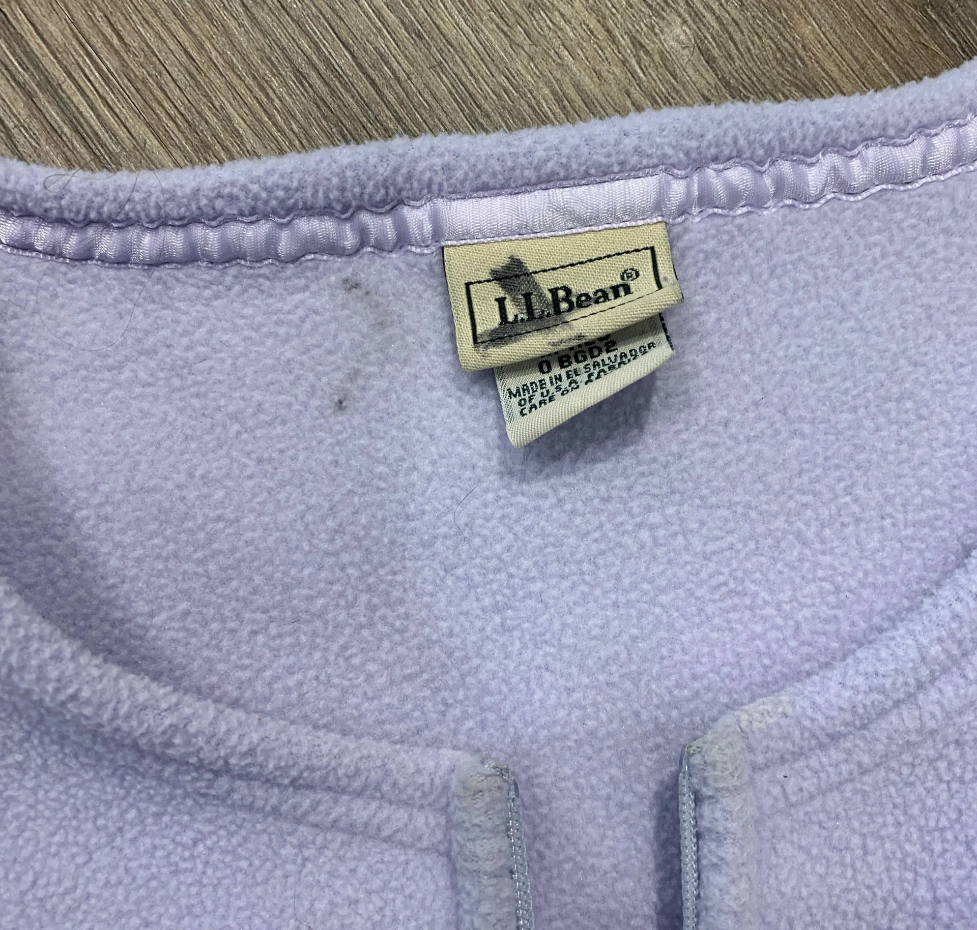 LL Bean Purple Fleece Vest - Image 3