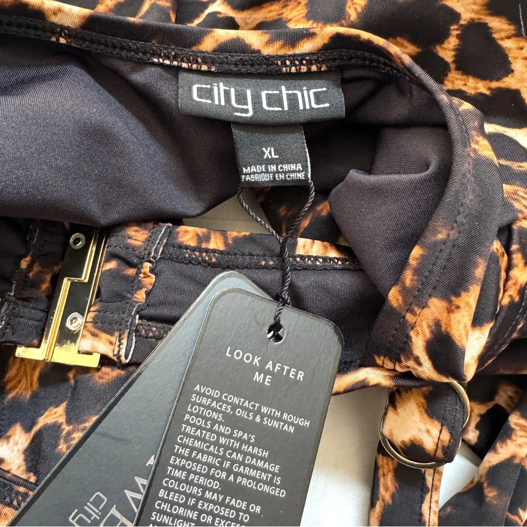 NWT City Chic Cancun Animal Print 1 Piece Sexy Swimsuit Size XL / 22 / Plus Size - Image 9