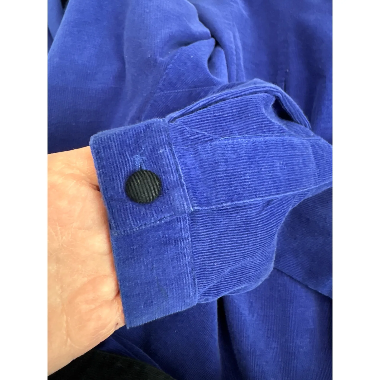 Vintage 1990s Eddie Bauer Corduroy Embroidered Midi Dress Small Petite - Image 10