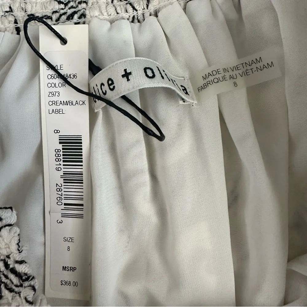 Alice + Olivia Janelle Embroidered Silk Dress | NWT - Image 5