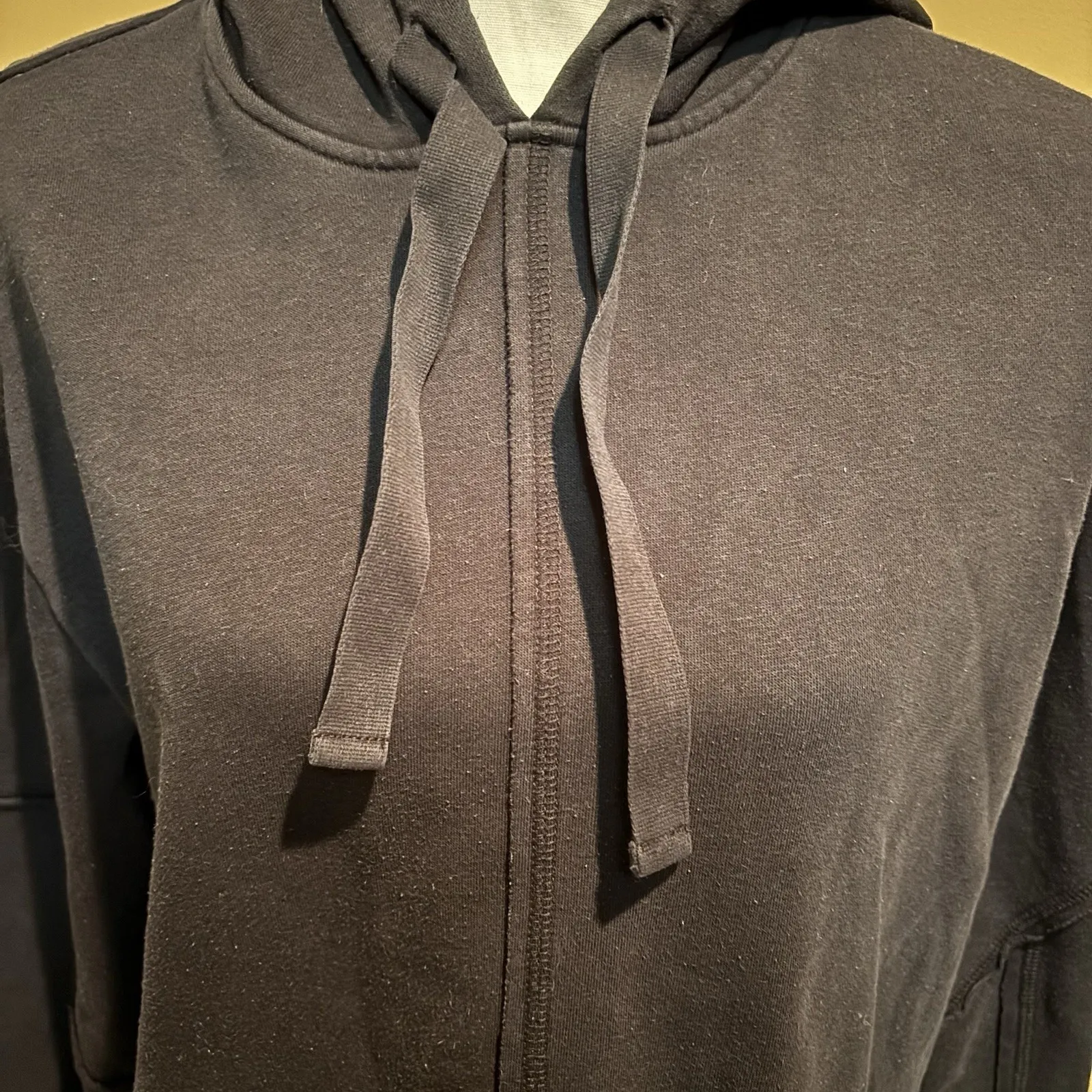 Sweaty Betty Black Relaxed Fit Hoodie‎ Women's Size 6 Split Hem Oversized - Image 7