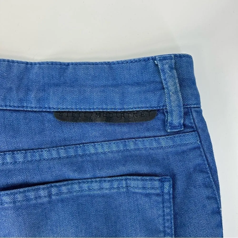 Stella McCartney Y2K low rise cerulean blue slim stretch ankle jeans, size 32 - Image 10