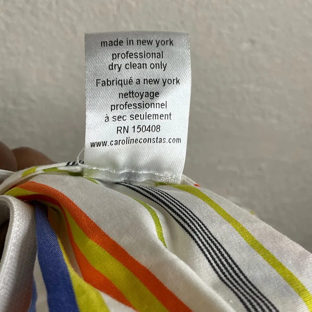 Caroline Constas Carmen Striped Ruffle Size XS Orange - Image 10