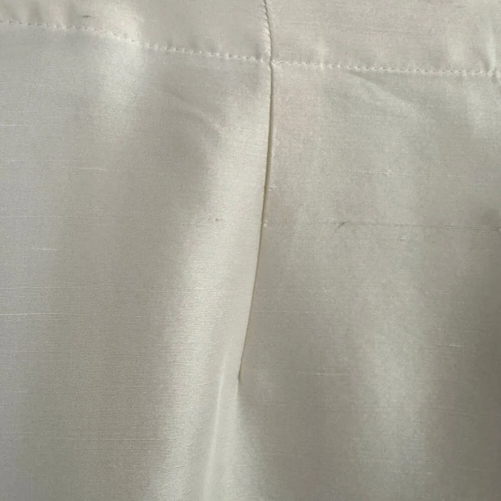 Vintage DIANE GILMAN | White Silk Straight Leg Pants with Split Ankle Small BNWT - Image 5