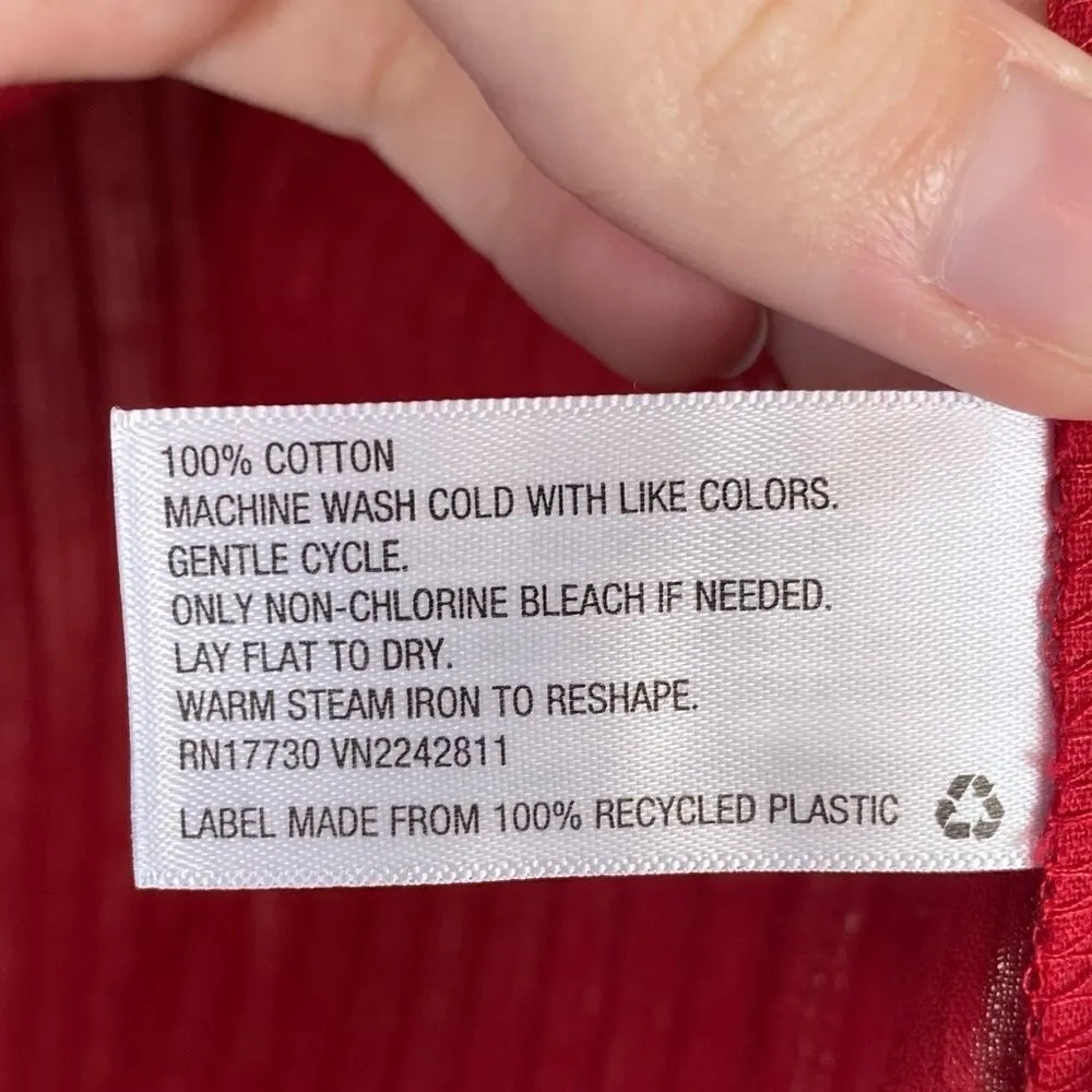 Universal Threads NWOT Universal Thread Red Yoke Peasant Blouse - Image 6