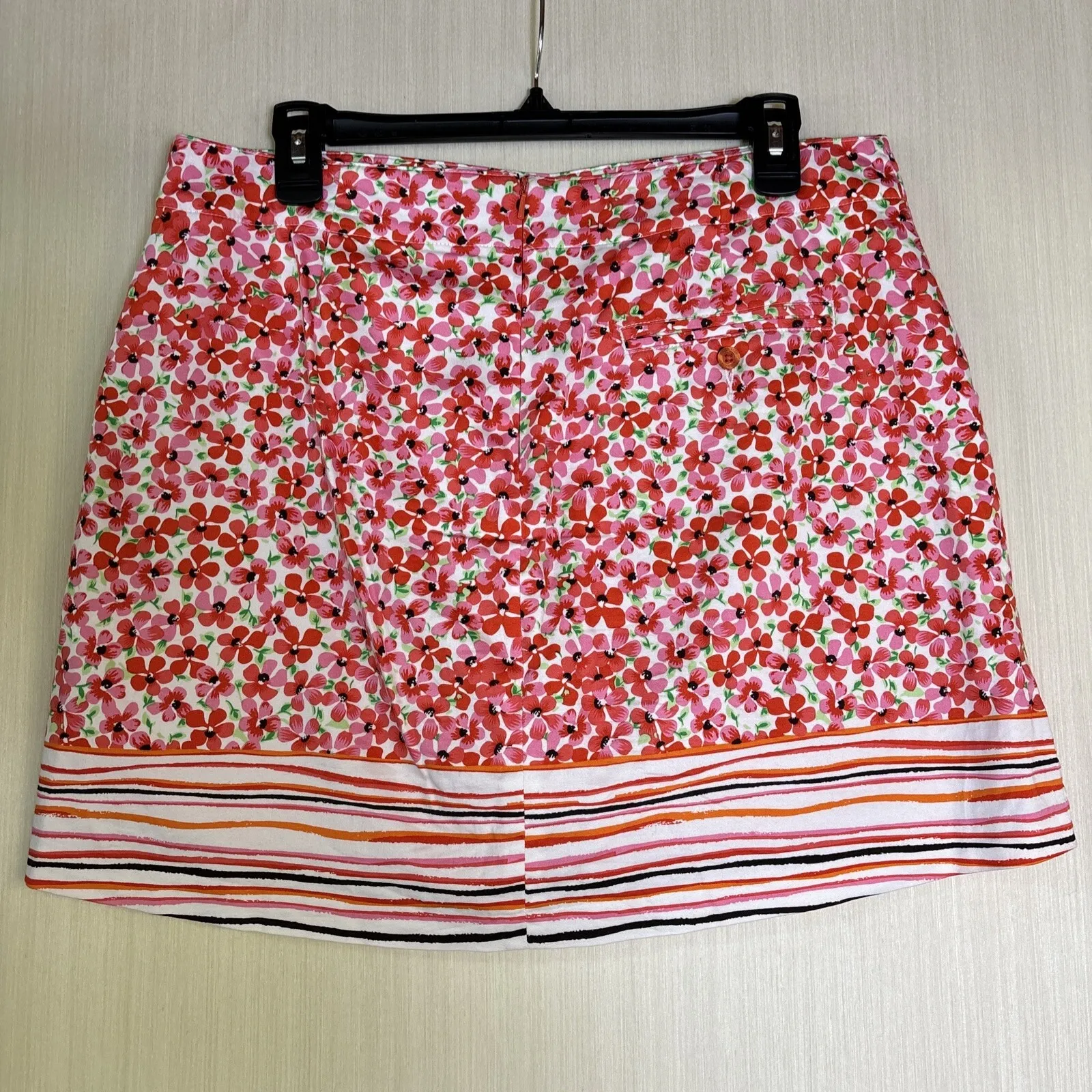 Lady Hagen Golf Skirt Sz 10 Orange Floral Athletic Skort - Image 8