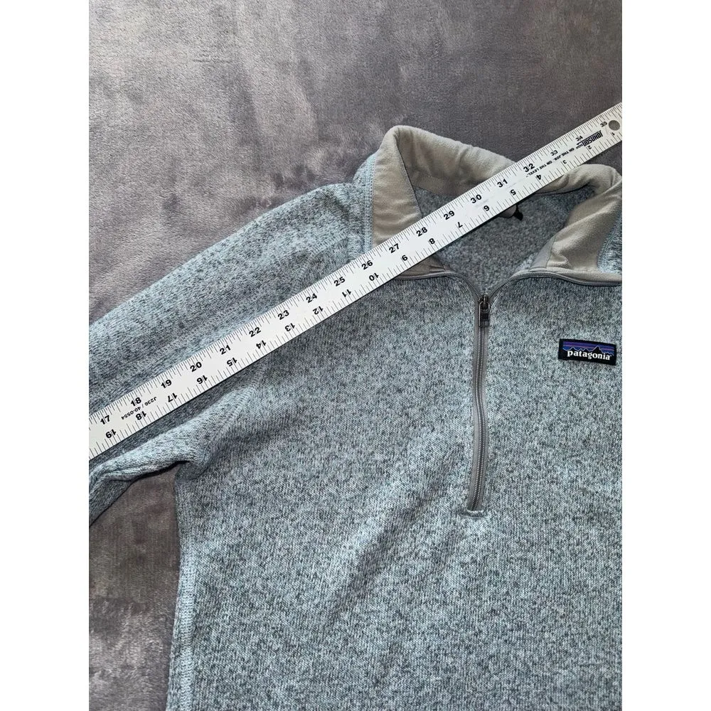 Patagonia Women's Better Sweater Blue Heather 1/4 Zip‎ Up Size M - Image 7