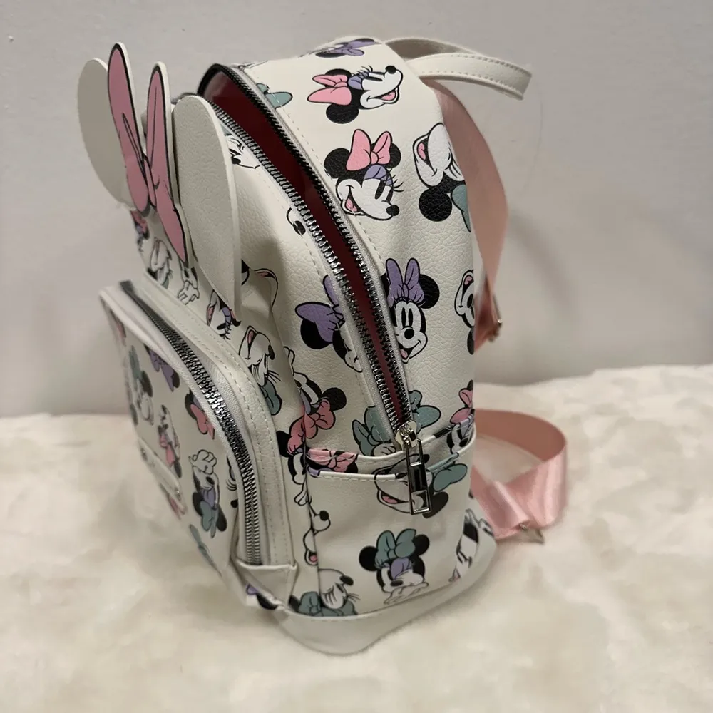 Minnie Mouse backpack purse! White and pink Mickey Mouse Disney land bag NWT! - Image 7