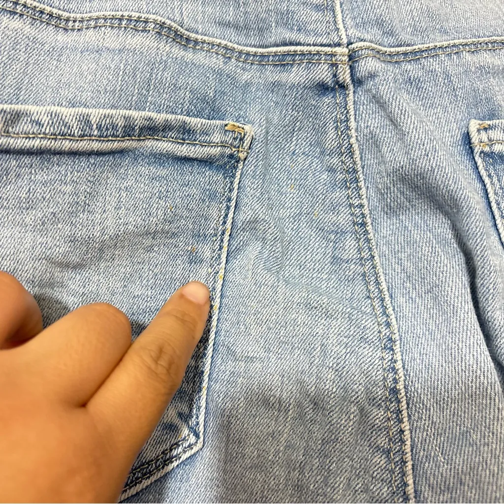 L'Agence Jeans Sada Light Wash Blue Raw Hem High Rise Slim Cropped Size 31 - Image 11