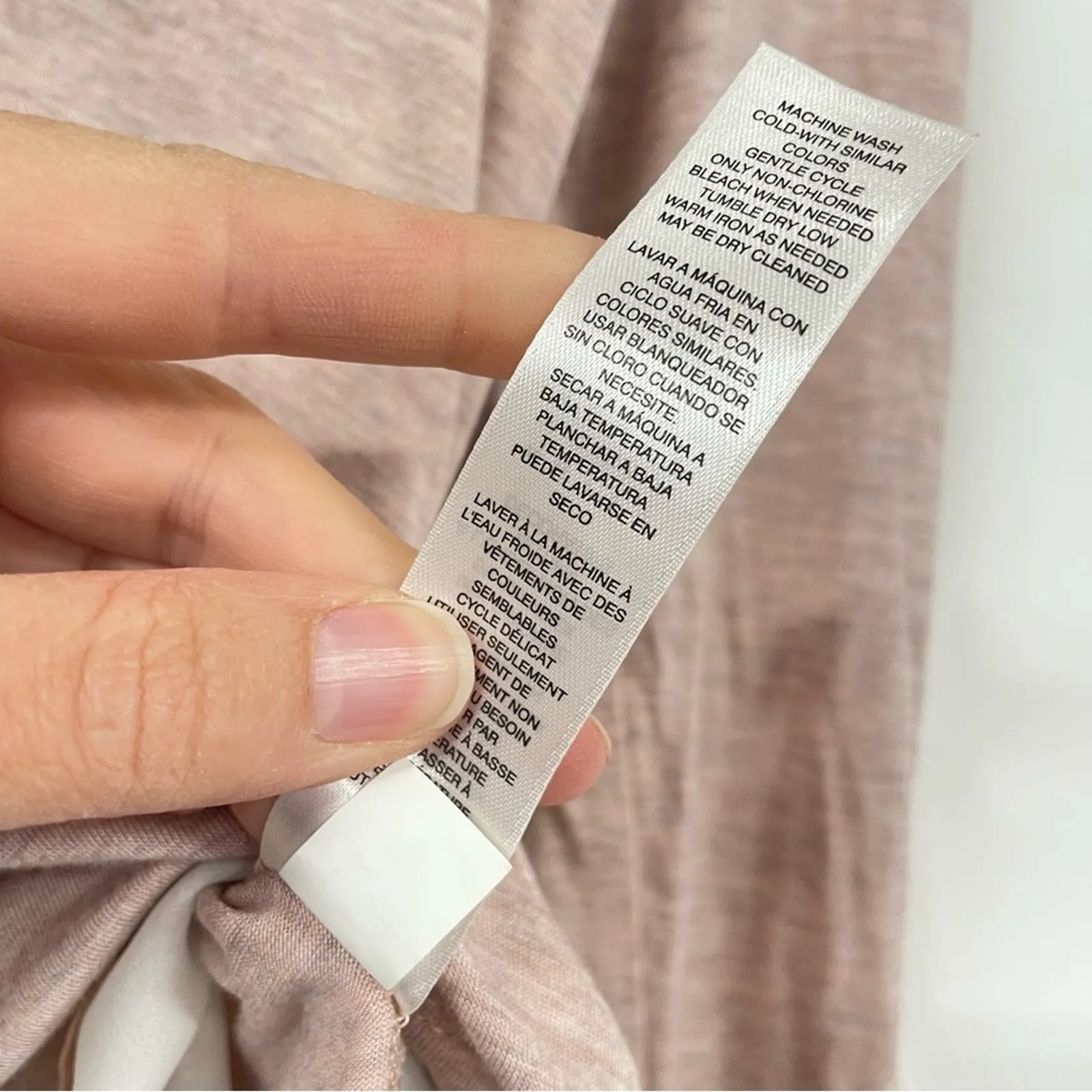 White House Black Market Ball & Chain Long Sleeve Blouse XS Layered Peach Shirt - Image 8