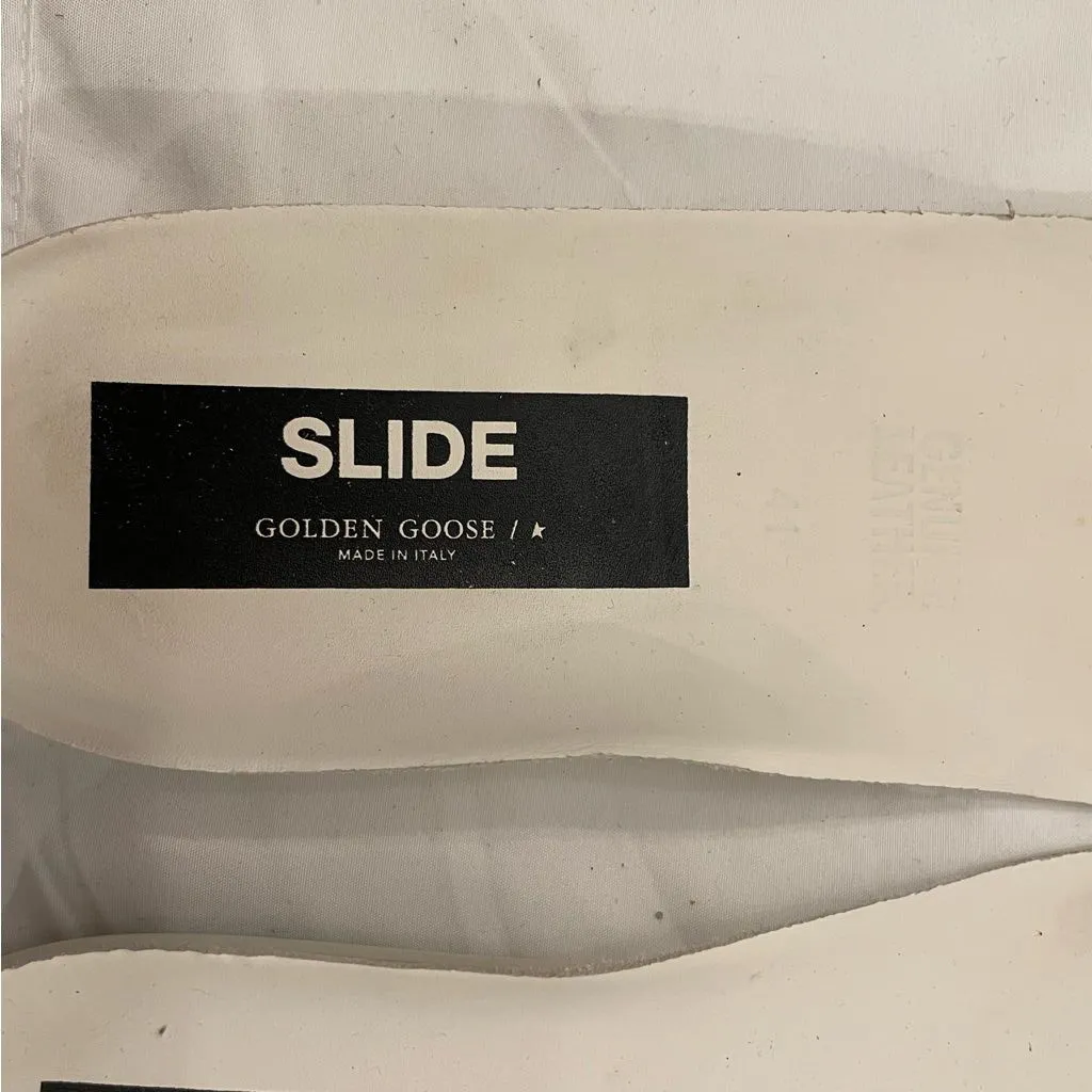 Golden Goose High Top Slide in Leather with Suede Details size 41, US Women's 11 - Image 8