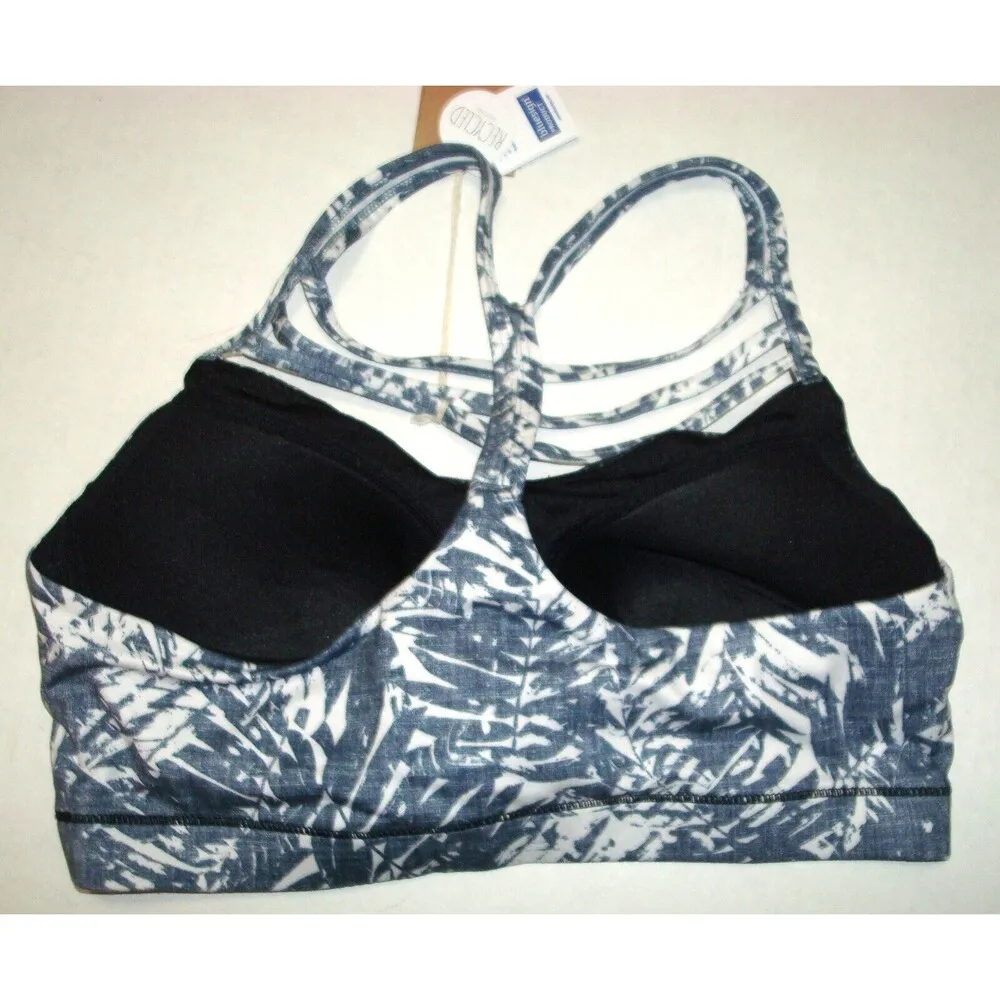 NWT Womens Black Blue M Pilates PrAna Yoga Strappy White Top Bra New Riestling - Image 7