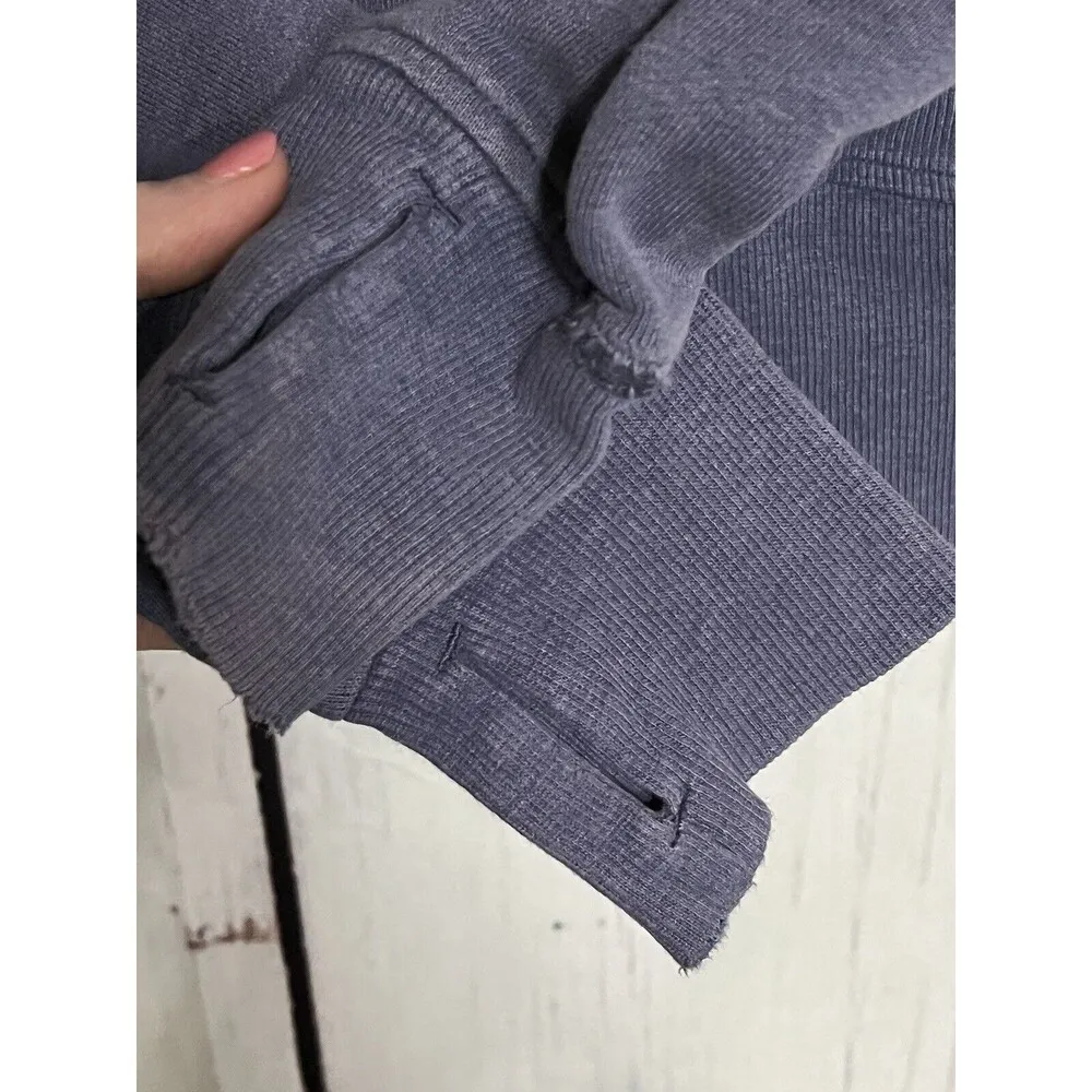 Lululemon Full Zip Scuba Jacket *Light Cotton Heathered Daze Purple Blue Size 8 - Image 4