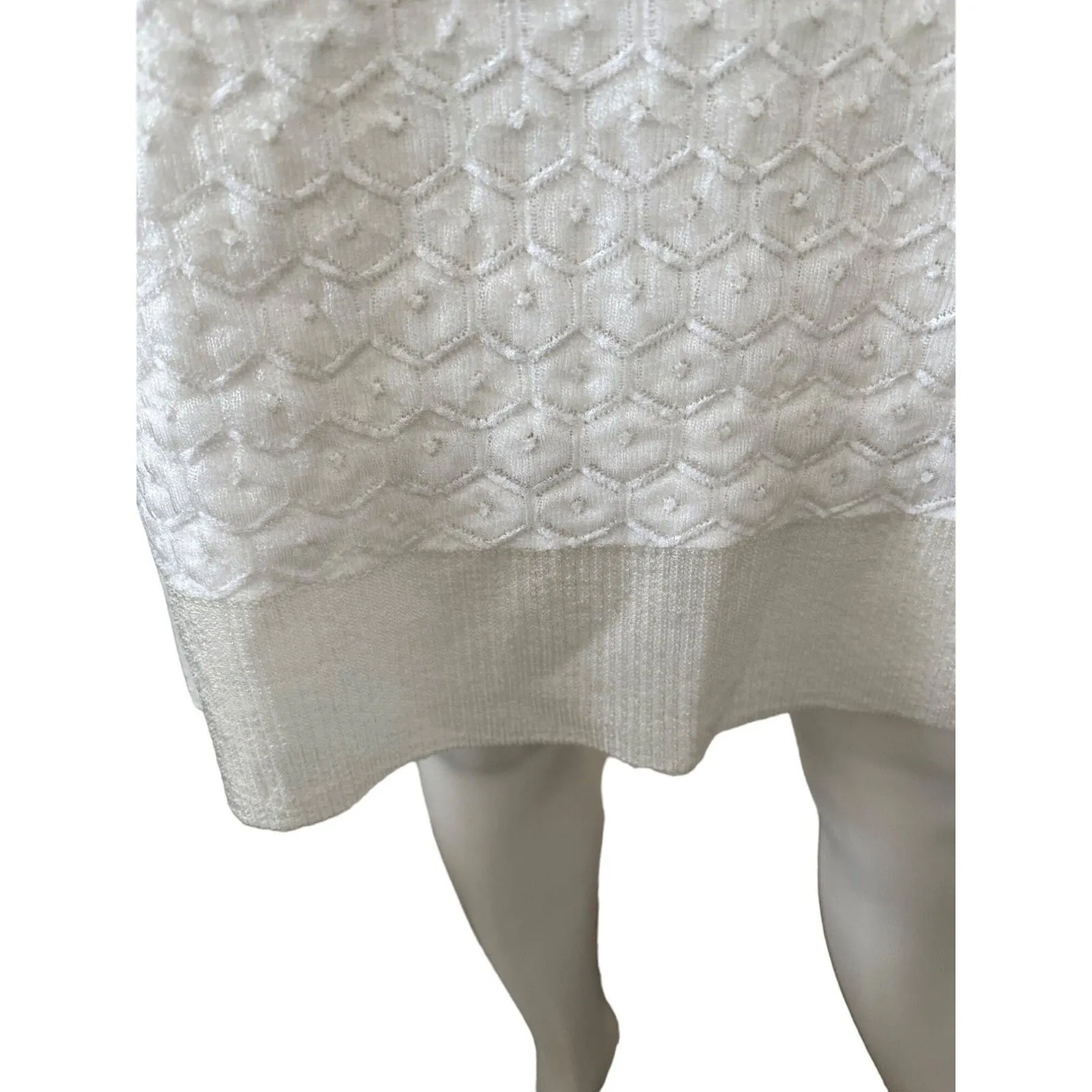 Rag & bone white dress XS quilted sleeveless coastal geometric summer island - Image 6